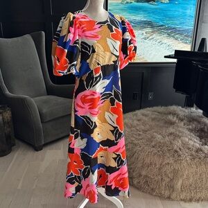 Ted Baker Vibrant Floral Long Sleeve Dress